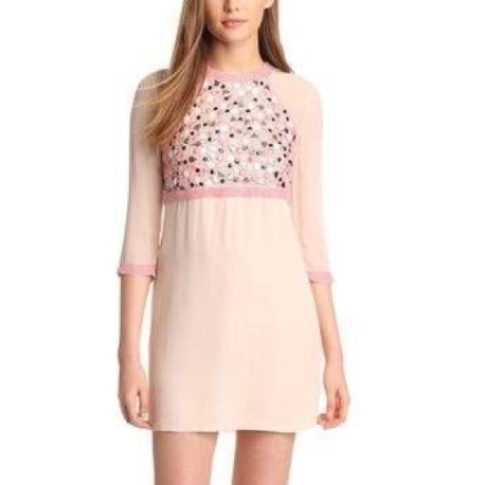 French connection mosaic me dress chiffon
